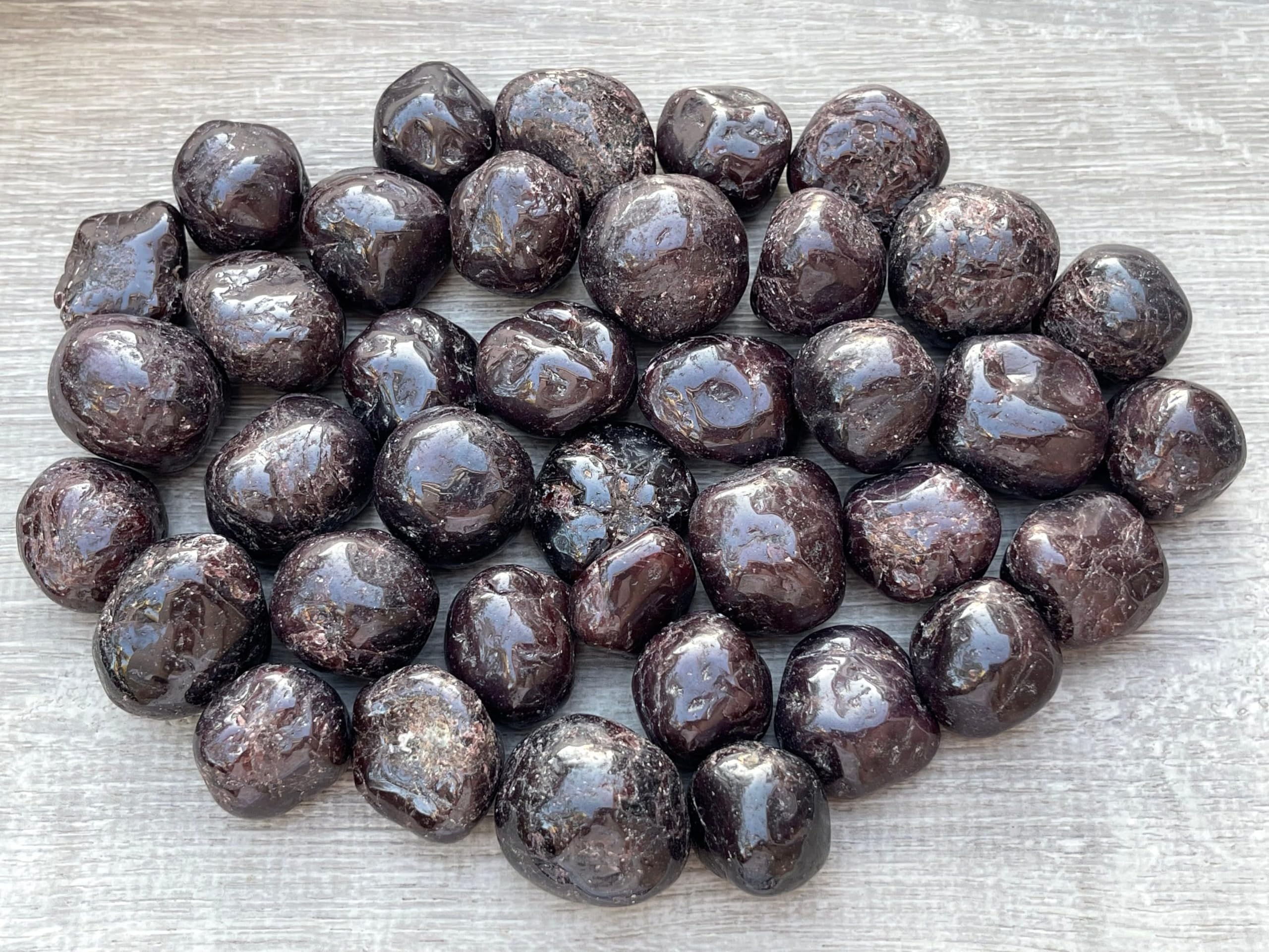 GAF TREASURES Large Garnet Tumbled Stone: bold crystal for focus, resilience, and grounding.