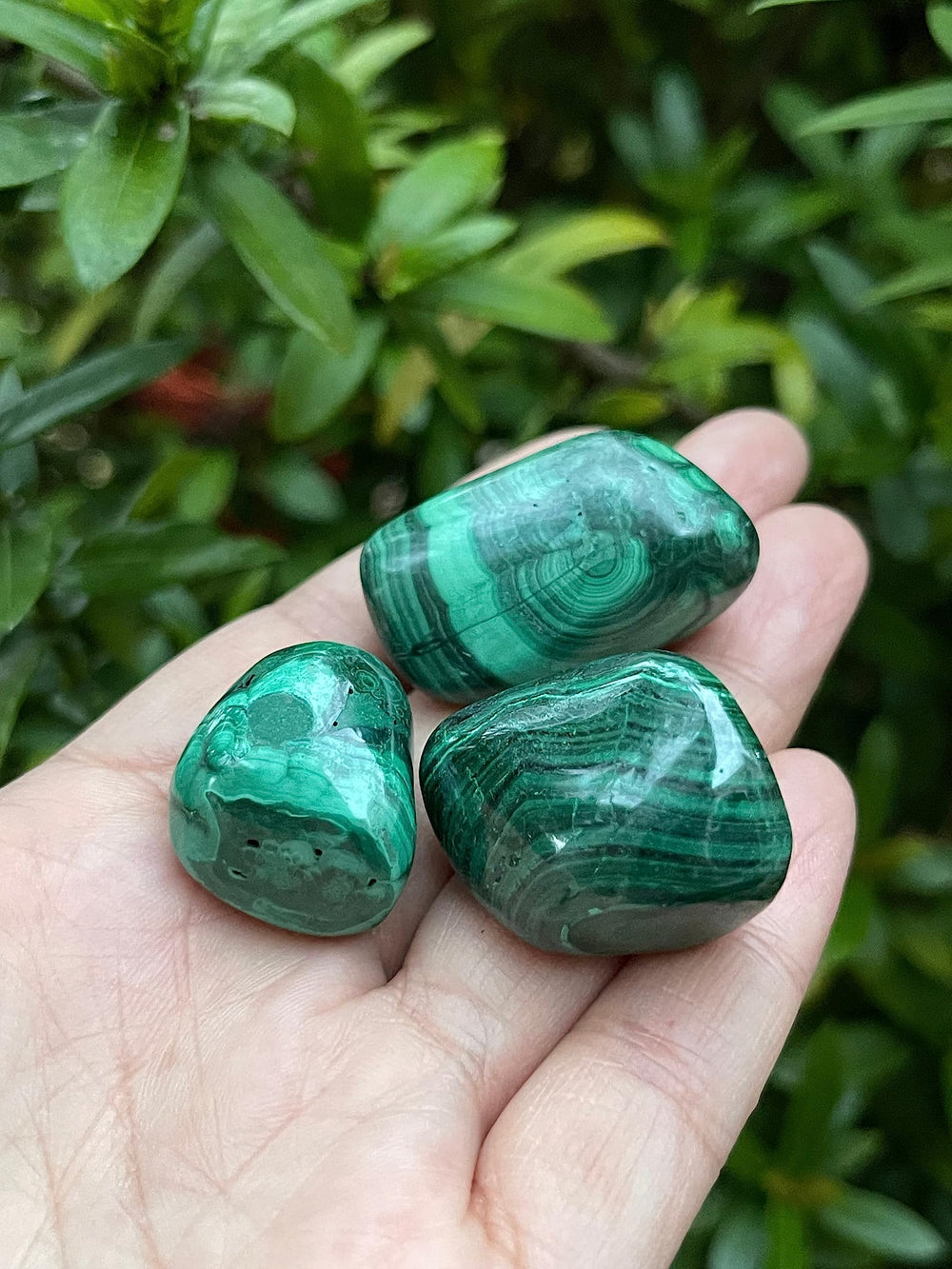 GAF TREASURES pocket stones in malachite for on-the-go balance