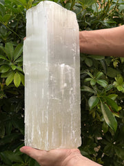 GAF TREASURES Morocco-sourced selenite log — large centerpiece for an elegant vignette.