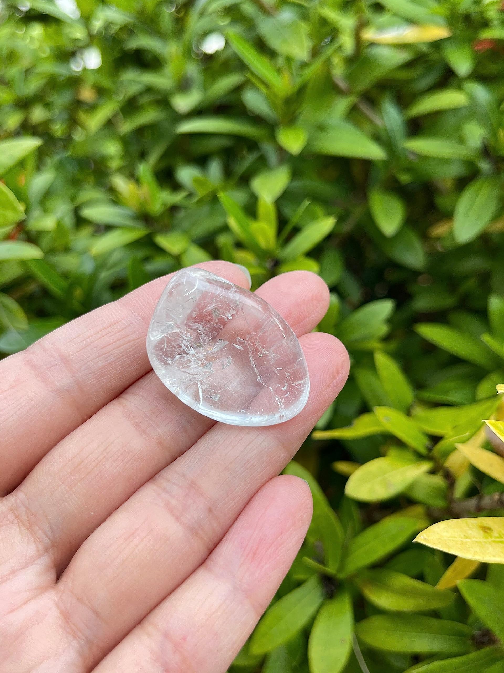 GAF TREASURES natural clear quartz tumbled stones – varied sizes for personal grids.
