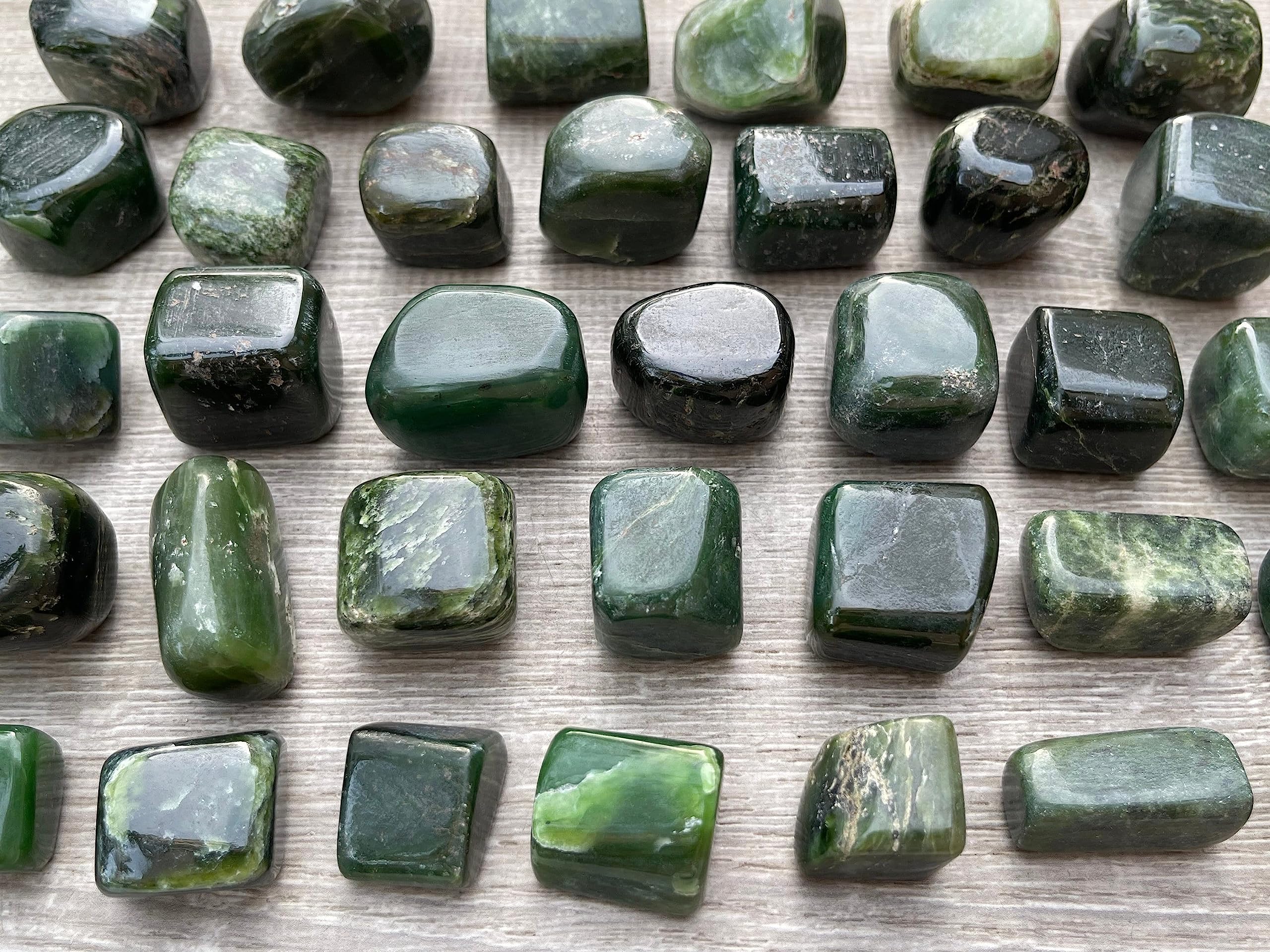 GAF Treasures nephrite jade stones 1 to 1.5 inches ideal for collections