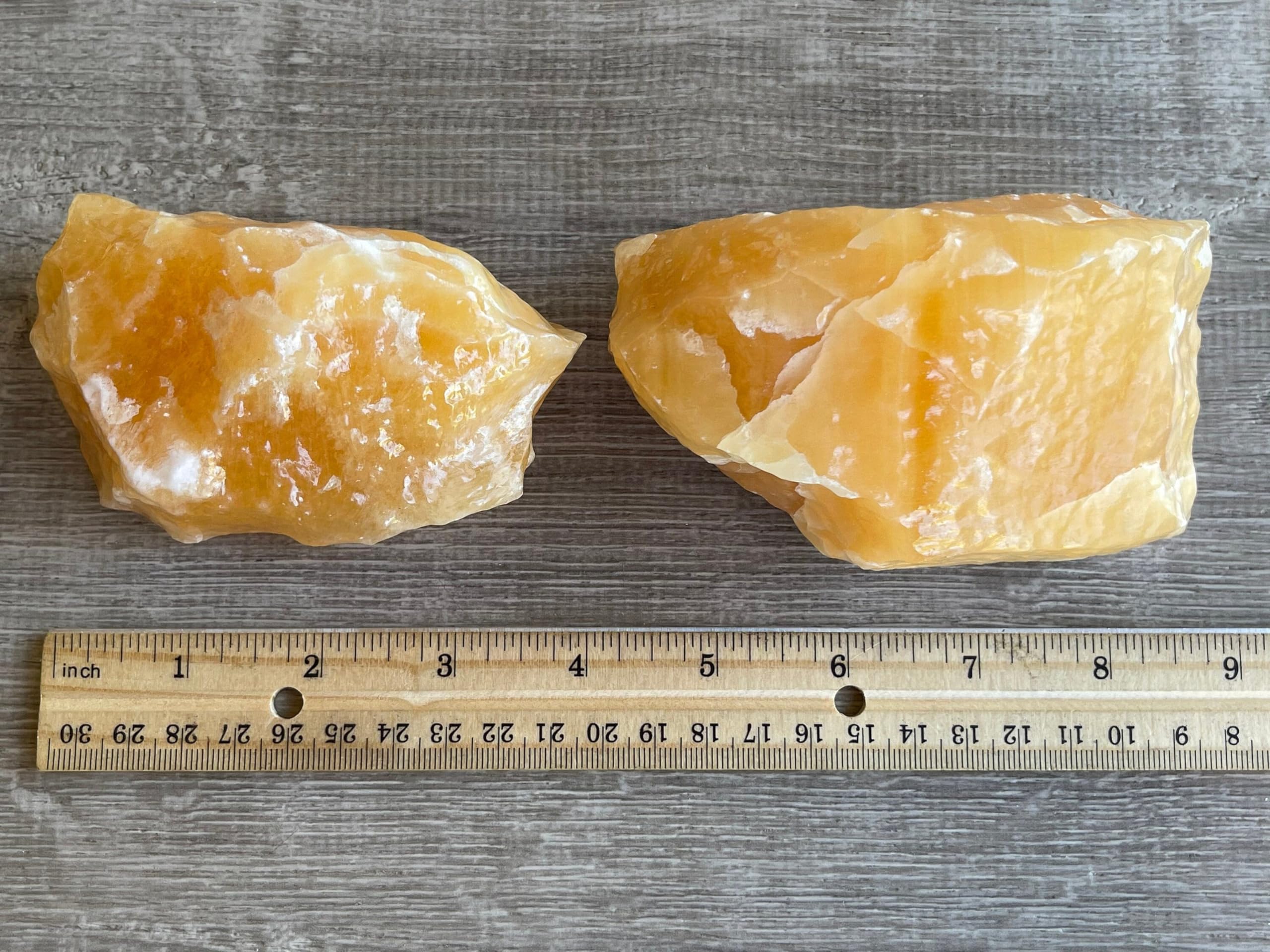 GAF Treasures orange calcite wire-wrapping-ready piece for art and craft