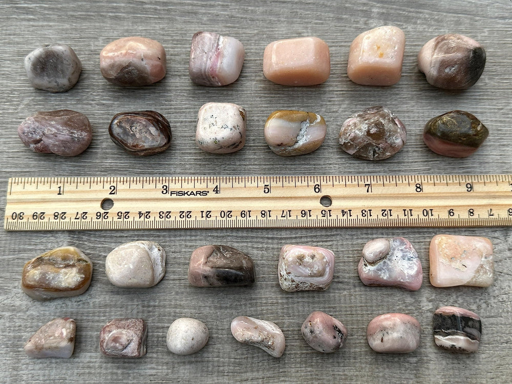 GAF TREASURES natural pink opal stones for mindfulness practice