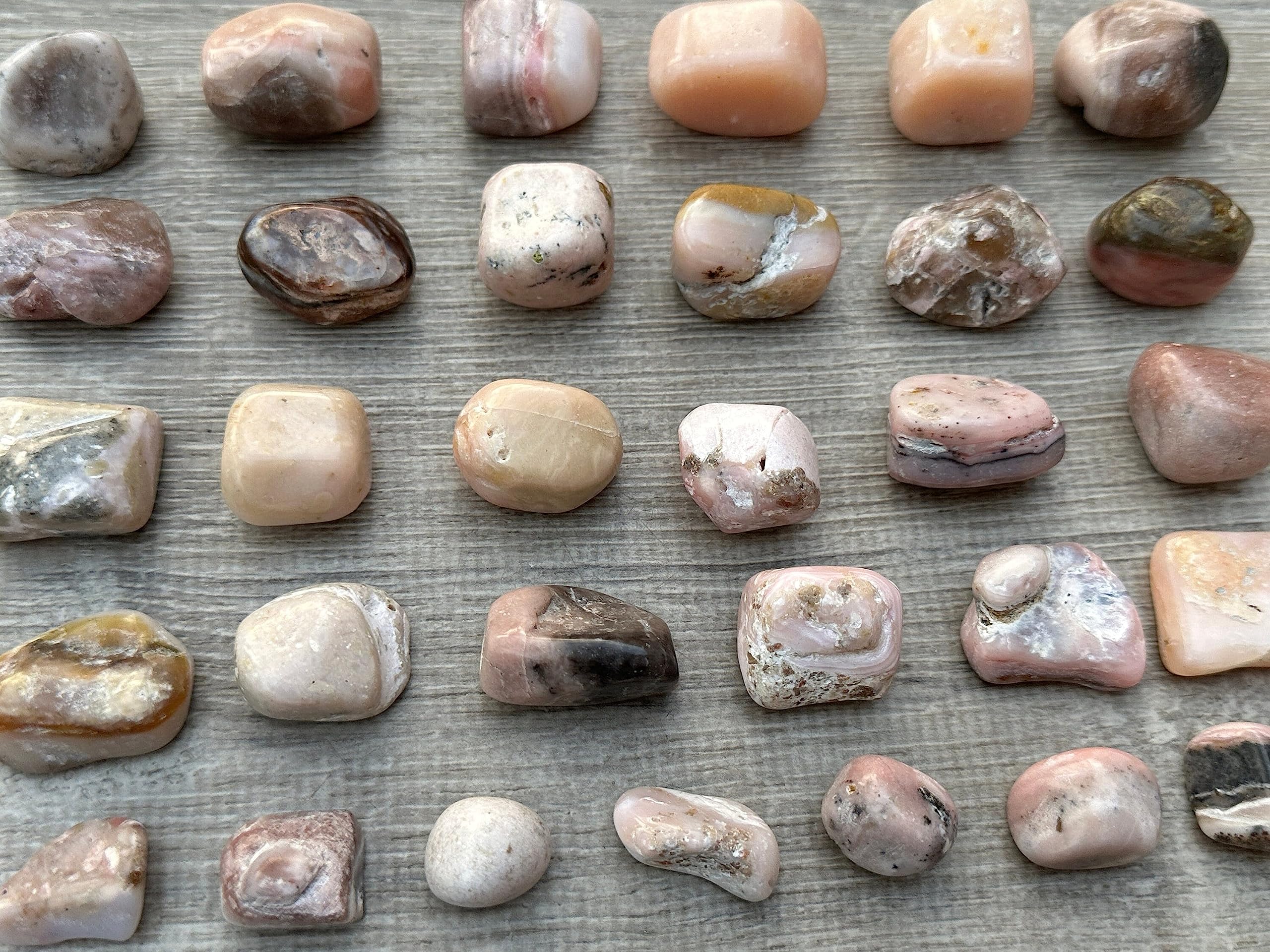 GAF TREASURES pink opal reiki-friendly stones for serene rituals