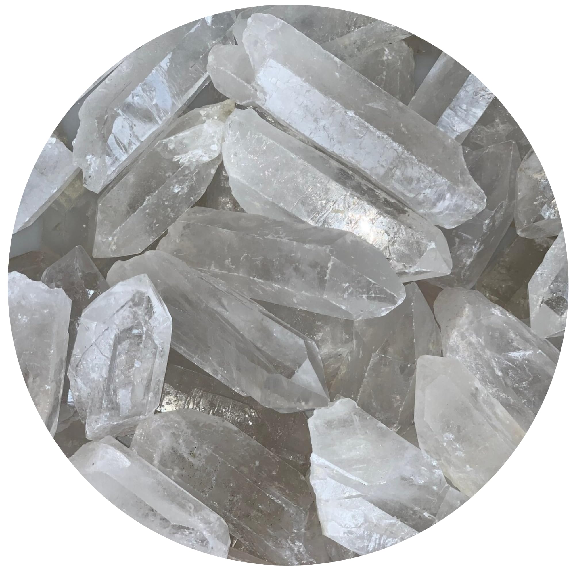 GAF TREASURES raw clear quartz point rough stone for meditation and energy work