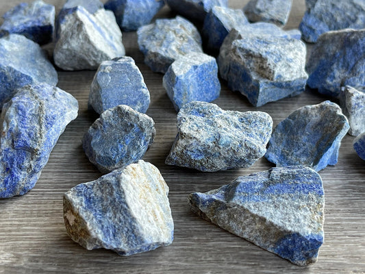 GAF Treasures raw lapis lazuli crystals ideal for meditation spaces and energy grids.