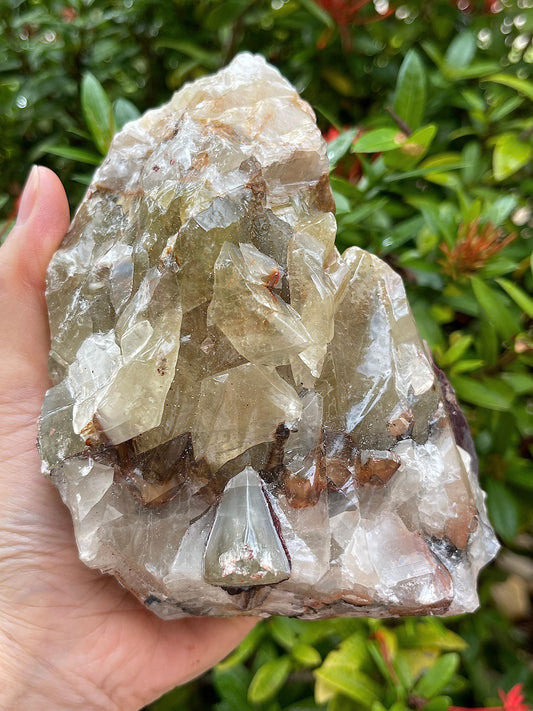 GAF Treasures red-brown calcite rough 0.25-0.5 lb piece for crafting.