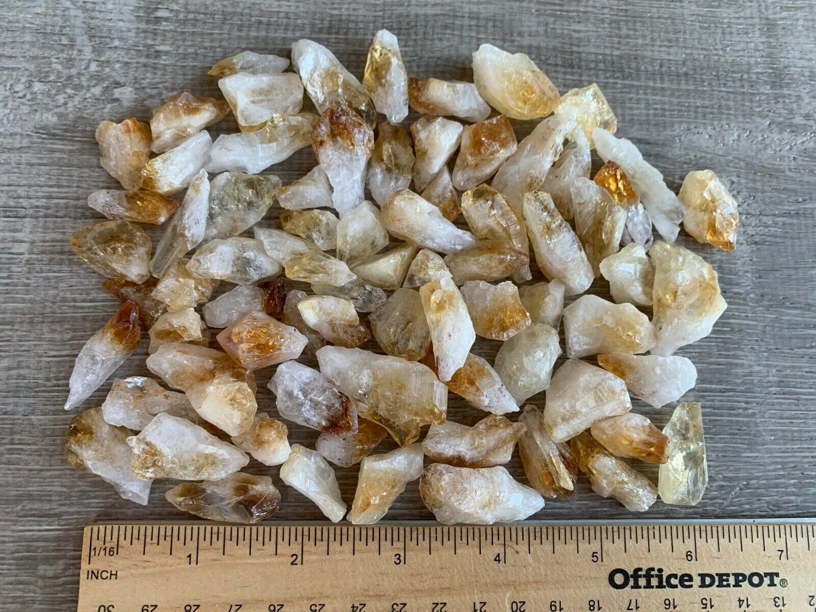 GAF TREASURES rough citrine point chakra-friendly stone for Solar Plexus focus.