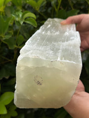GAF TREASURES rough raw selenite bar — unique shape with varied thickness.