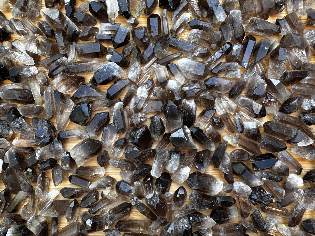 GAF TREASURES Smoky Quartz Point rough 0.75-1.5 inches in natural tones, ideal for grounding rituals