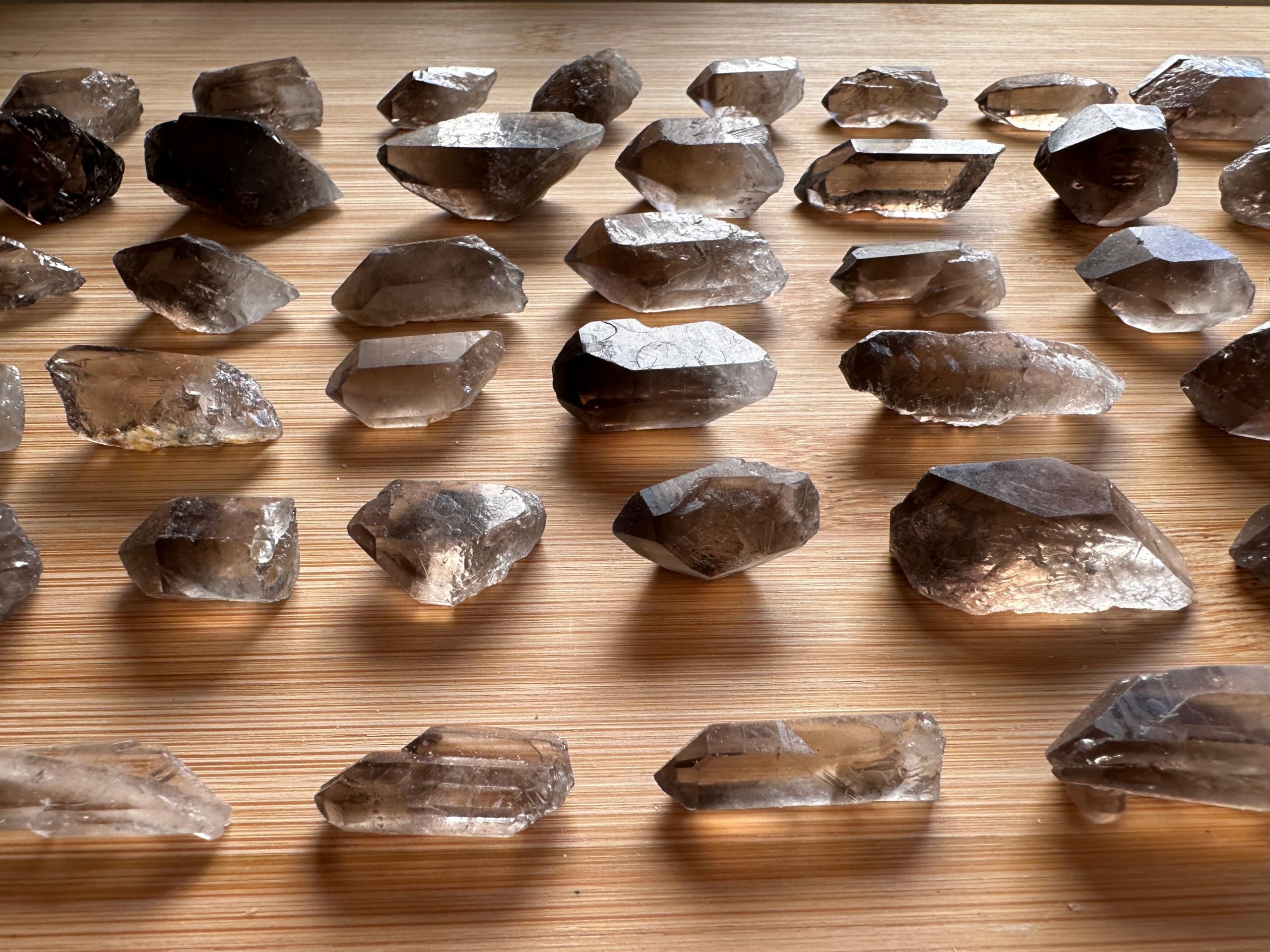 GAF TREASURES Smoky Quartz Point pocket stone convenient for carry and daily calm