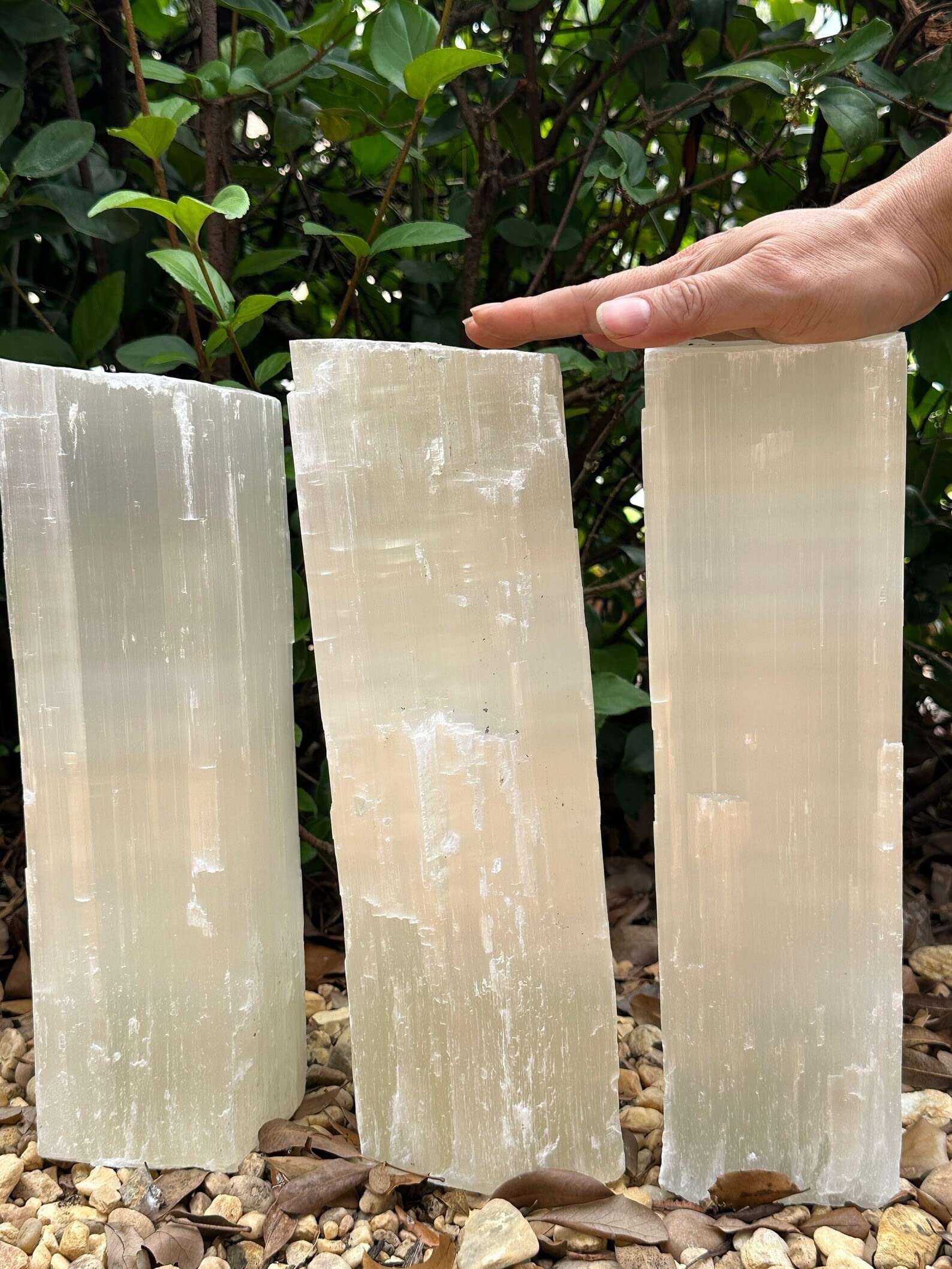 GAF TREASURES distinctive selenite log — enhances winter ambience and calm energy.
