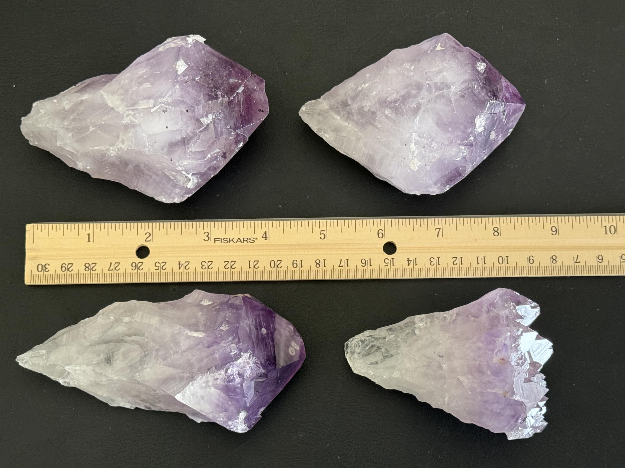 GAF TREASURES XL amethyst point on a desk for mindful routines.