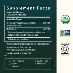 Gaia Herbs Adaptogen Performance capsules ready for daily energy and stamina