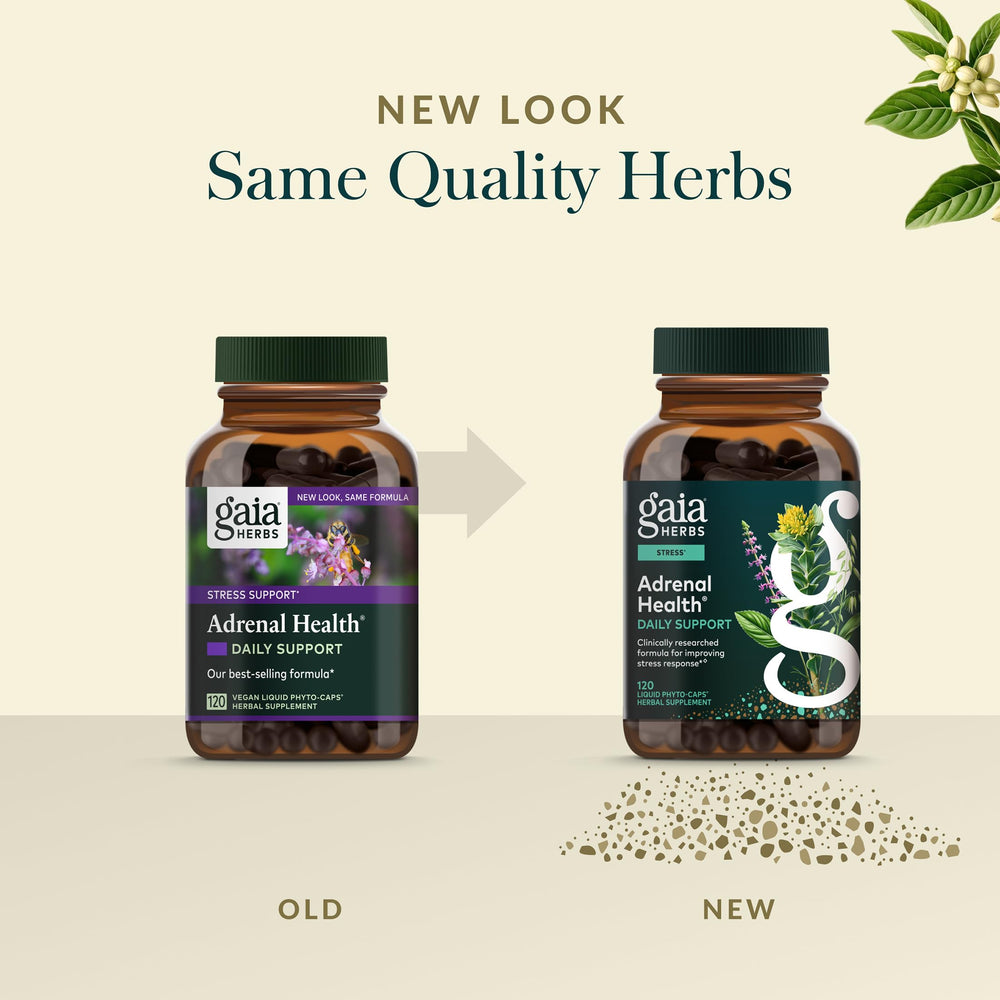 Gaia Herbs Adrenal Health Daily Support Milky Oats field image.
