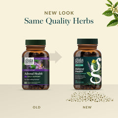 Gaia Herbs Adrenal Health Daily Support Milky Oats field image.