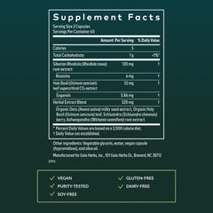 Gaia Herbs Adrenal Health Daily Support product packaging on shelf.