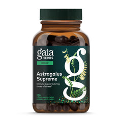 Gaia Herbs Astragalus Supreme bottle supports daily immune and antioxidant wellness.