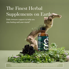 Pouring Gaia Herbs elderberry syrup shows a smooth, flavorful daily ritual.