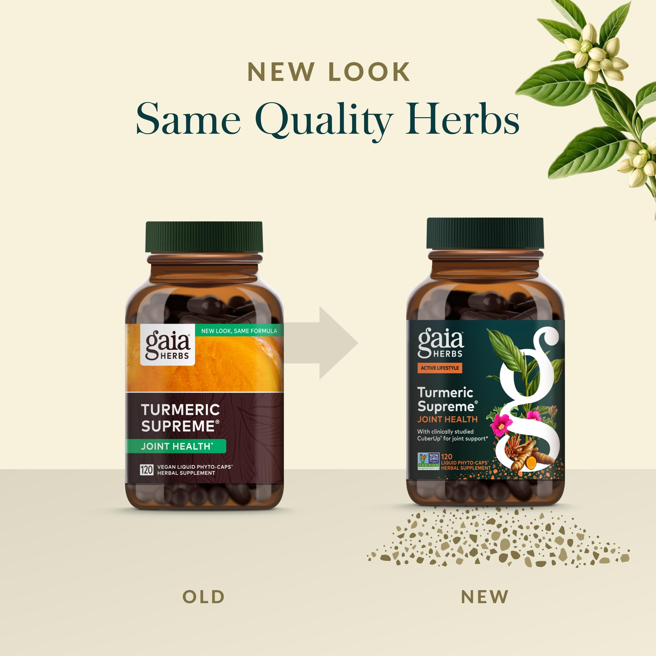 Gaia Herbs brand heritage celebrating 35 years in herbal wellness.