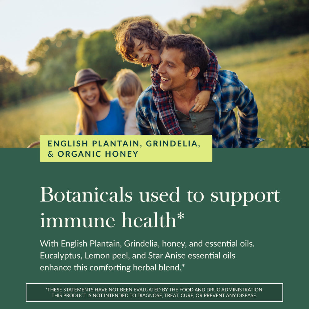 Gaia Herbs Bronchial Wellness Syrup natural ingredients list for gluten-free, dairy-free care.
