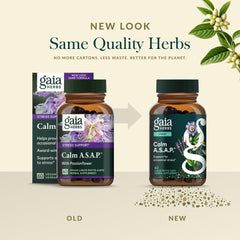 Passionflower focus in Gaia Herbs Calm A.S.A.P. for relaxed focus