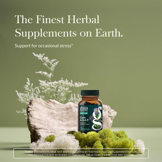 Gaia Herbs Calm A.S.A.P. vegetarian capsules for on-the-go calming support