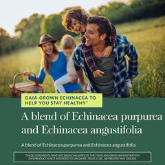 Gaia Herbs Echinacea Supreme ingredients sourcing illustrates regenerative organic farming connections.
