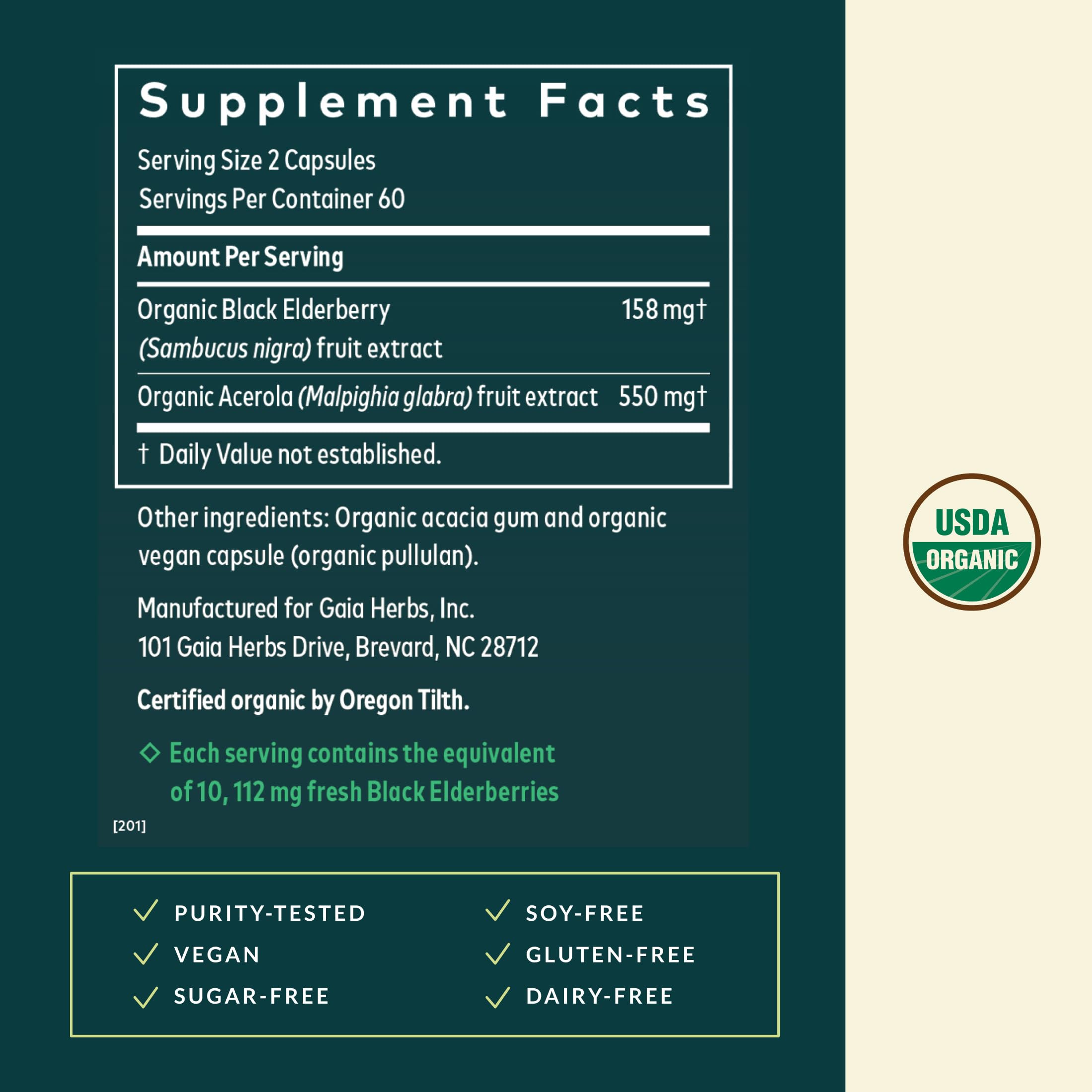 Gaia Herbs Elderberry juice concentrate filtration closeup highlights potent extract process