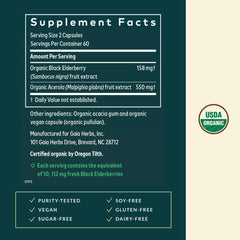 Gaia Herbs Elderberry juice concentrate filtration closeup highlights potent extract process