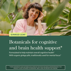 Gaia Herbs Ginkgo Leaf ingredients underscore full-spectrum herbal synergy.