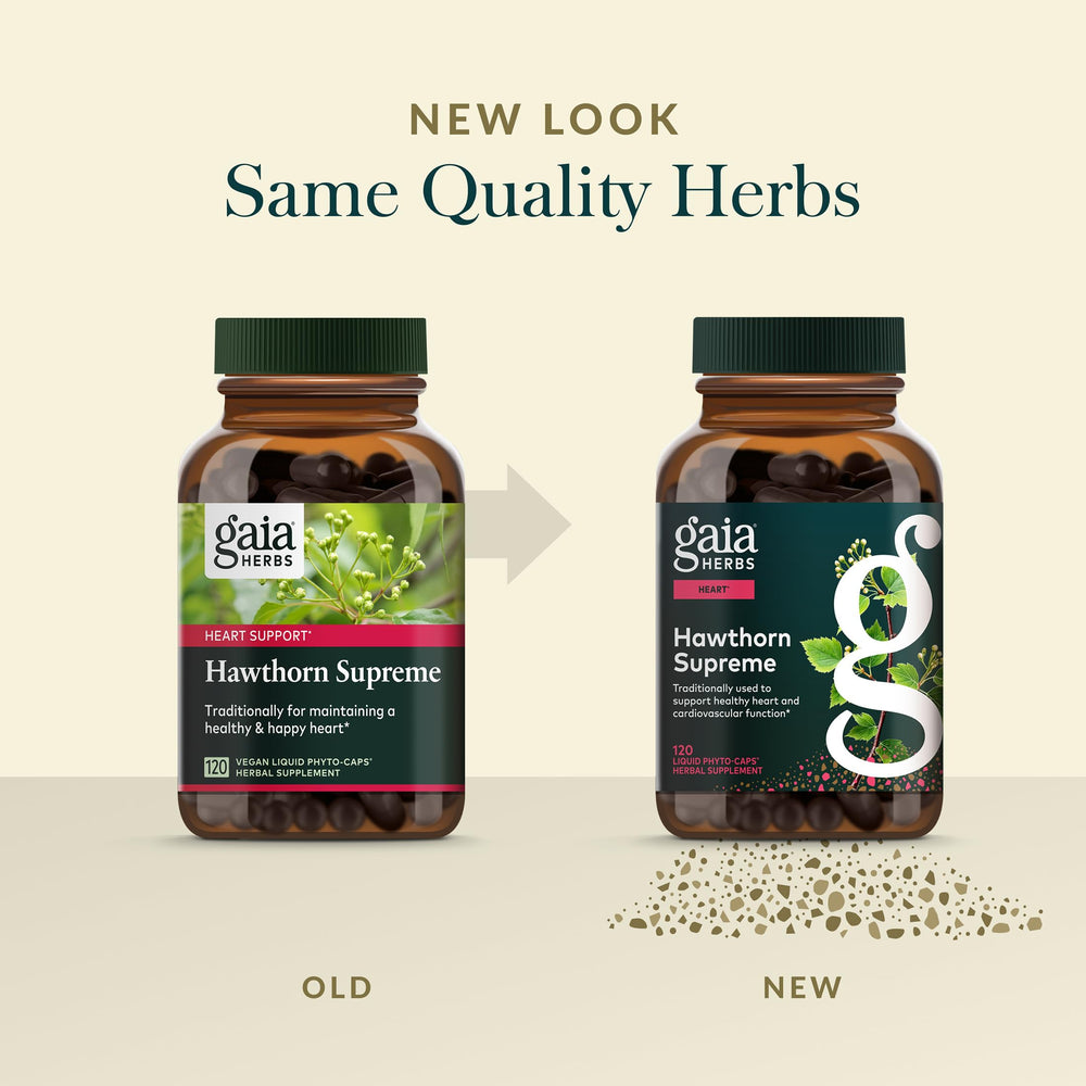 Gaia Herbs Hawthorn Supreme farm source close-up showing regenerative organic farming.