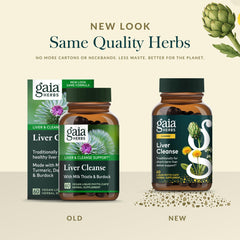 Open bottle cap of Gaia Herbs Liver Cleanse for easy dosing