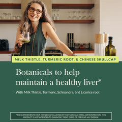 Gaia Herbs Liver Health packaging highlighting sustainable materials.