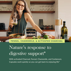 Gaia Herbs logo on bottle conveys trust and quality.