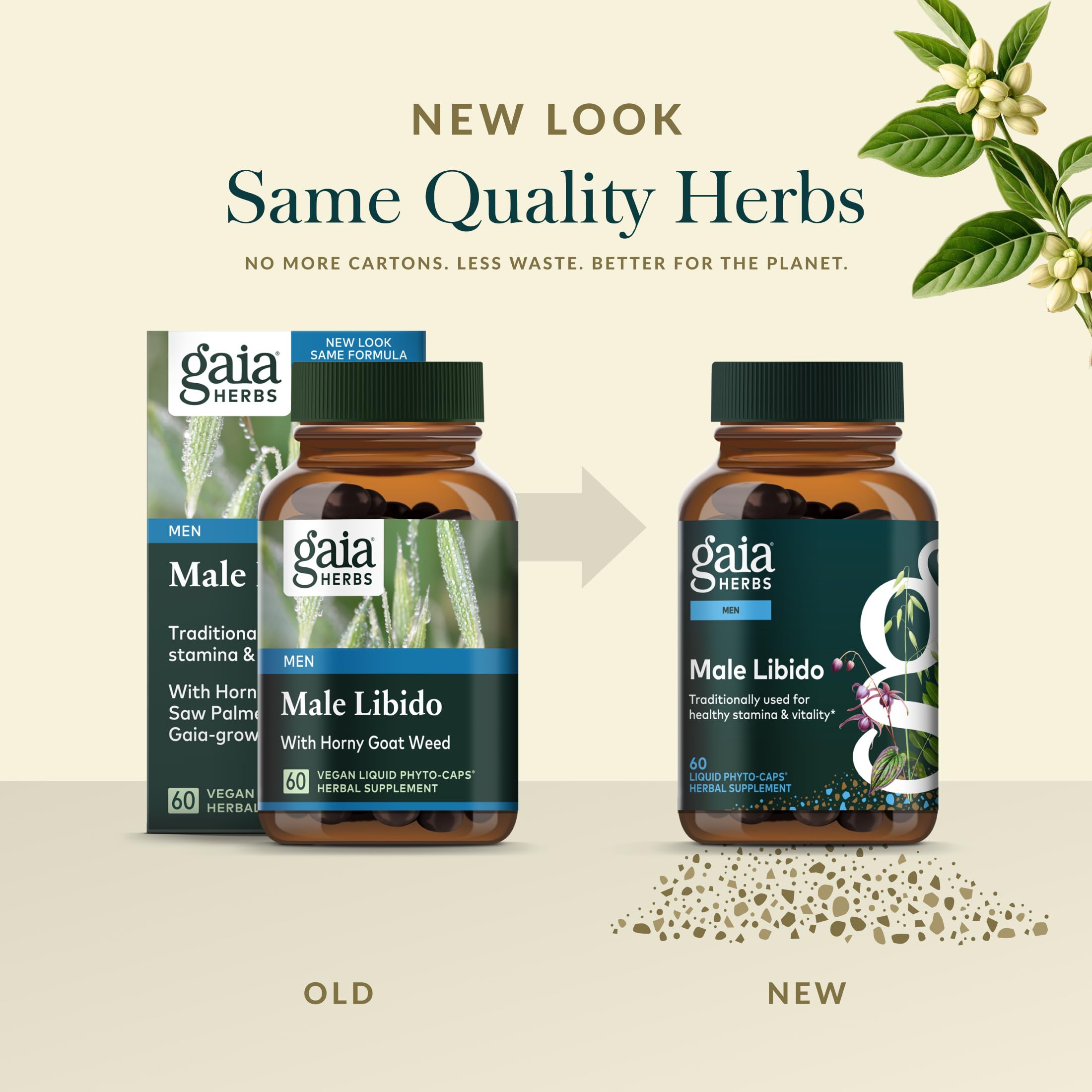 Gaia Herbs Male Libido energy icon signaling potential energy support