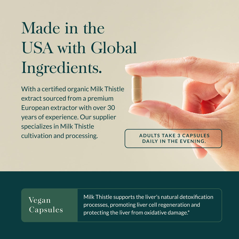 Gaia Herbs Milk Thistle box packaging on a clean surface.