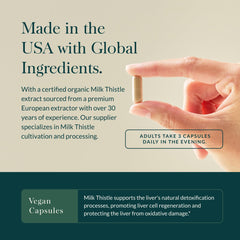 Gaia Herbs Milk Thistle box packaging on a clean surface.