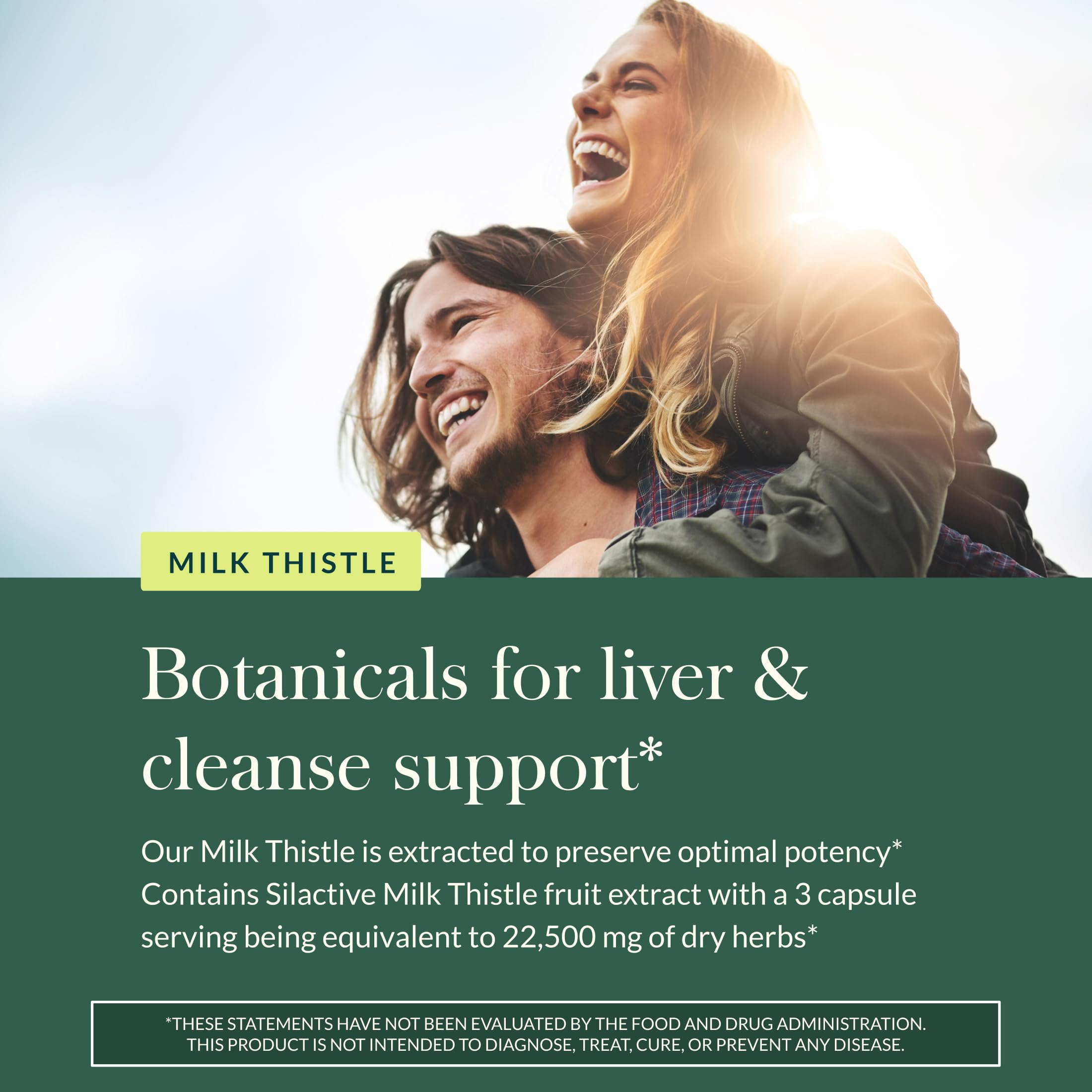 Gaia Herbs Milk Thistle dispense pour demonstrates convenient daily dosing
