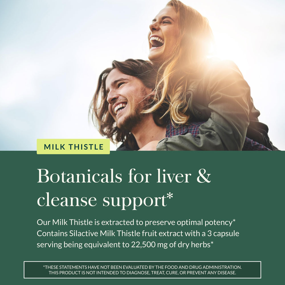 Gaia Herbs Milk Thistle dispense pour demonstrates convenient daily dosing