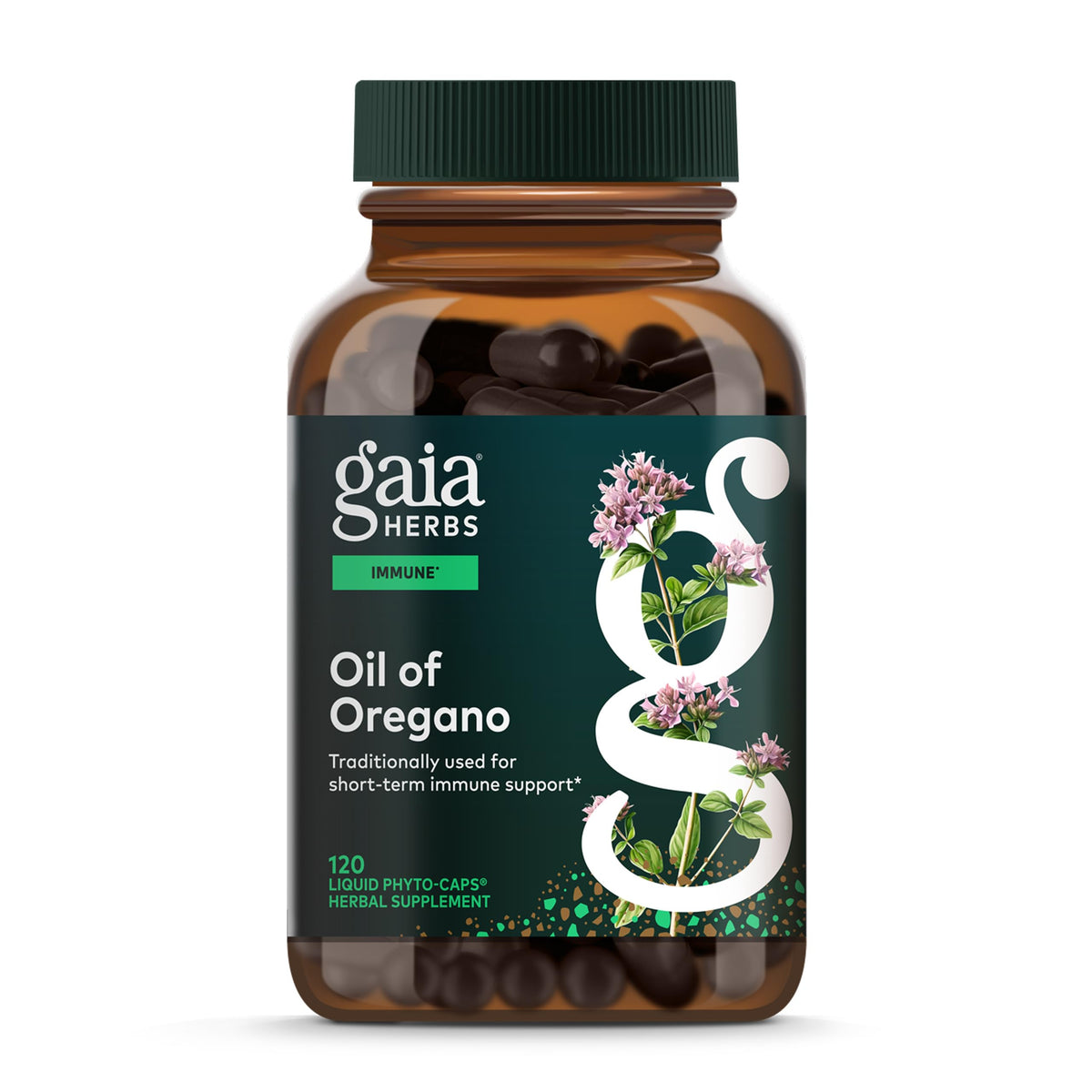 Gaia Herbs Oil of Oregano bottle for immune support