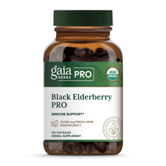Gaia Herbs PRO Black Elderberry Pro bottle for daily immune support