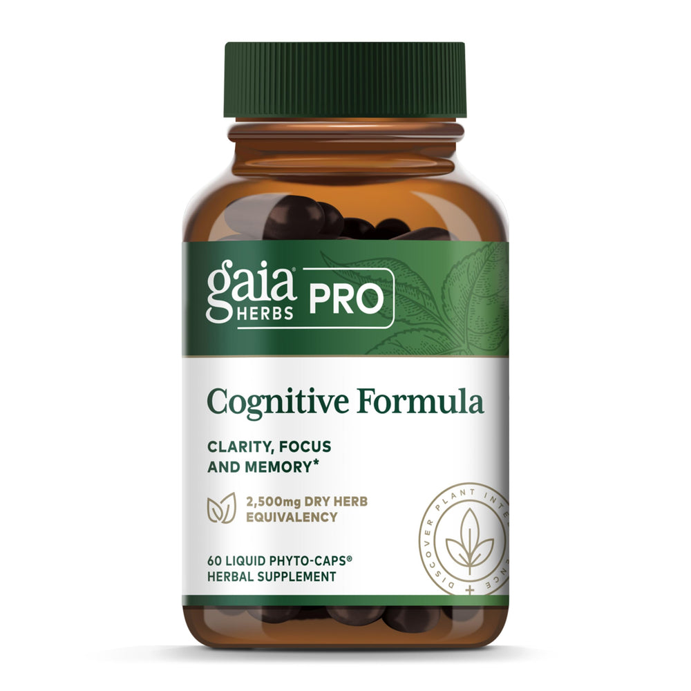 GAIA Herbs PRO Cognitive Formula bottle front showing focus support