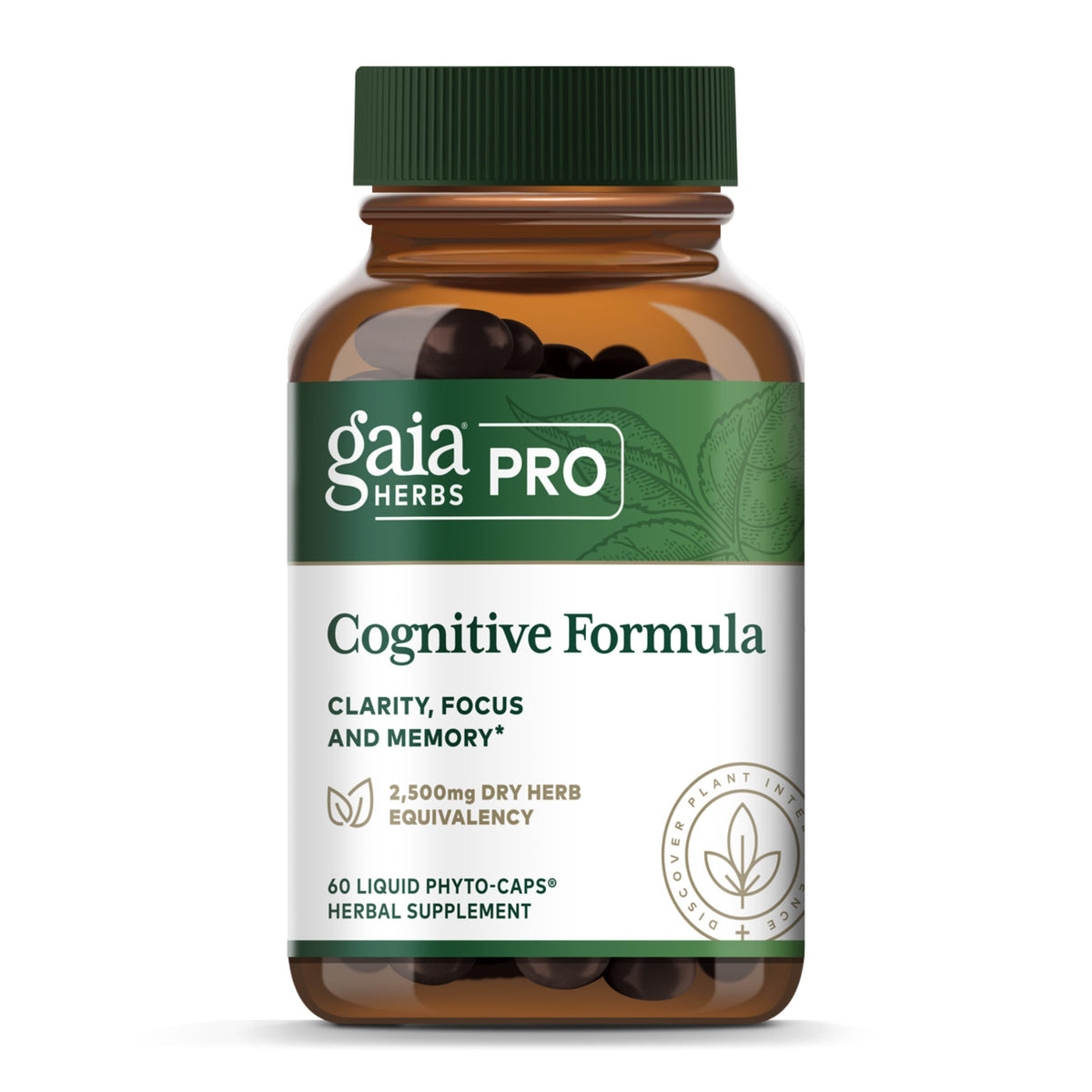GAIA Herbs PRO Cognitive Formula bottle front showing focus support