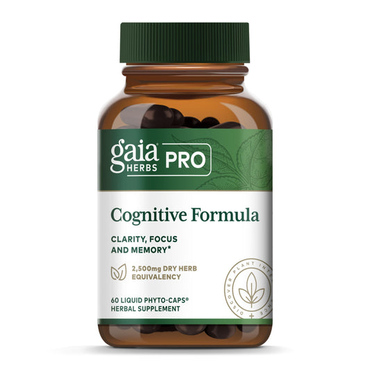 GAIA Herbs PRO Cognitive Formula bottle front showing focus support