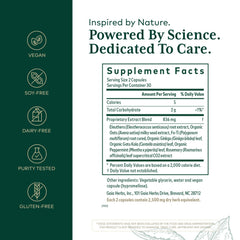 Close-up of GAIA Herbs PRO Cognitive Formula ingredients blend for focus