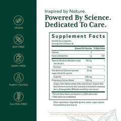 Gaia Herbs PRO Daytime HPA capsules being poured for daily use.