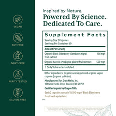 Gaia Herbs PRO Elderberry Pro capsules for concentrated immune support