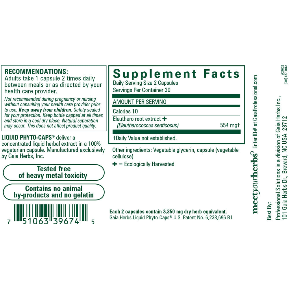 Gaia Herbs PRO Eleuthero ingredients sourcing, underlining regenerative organic farming