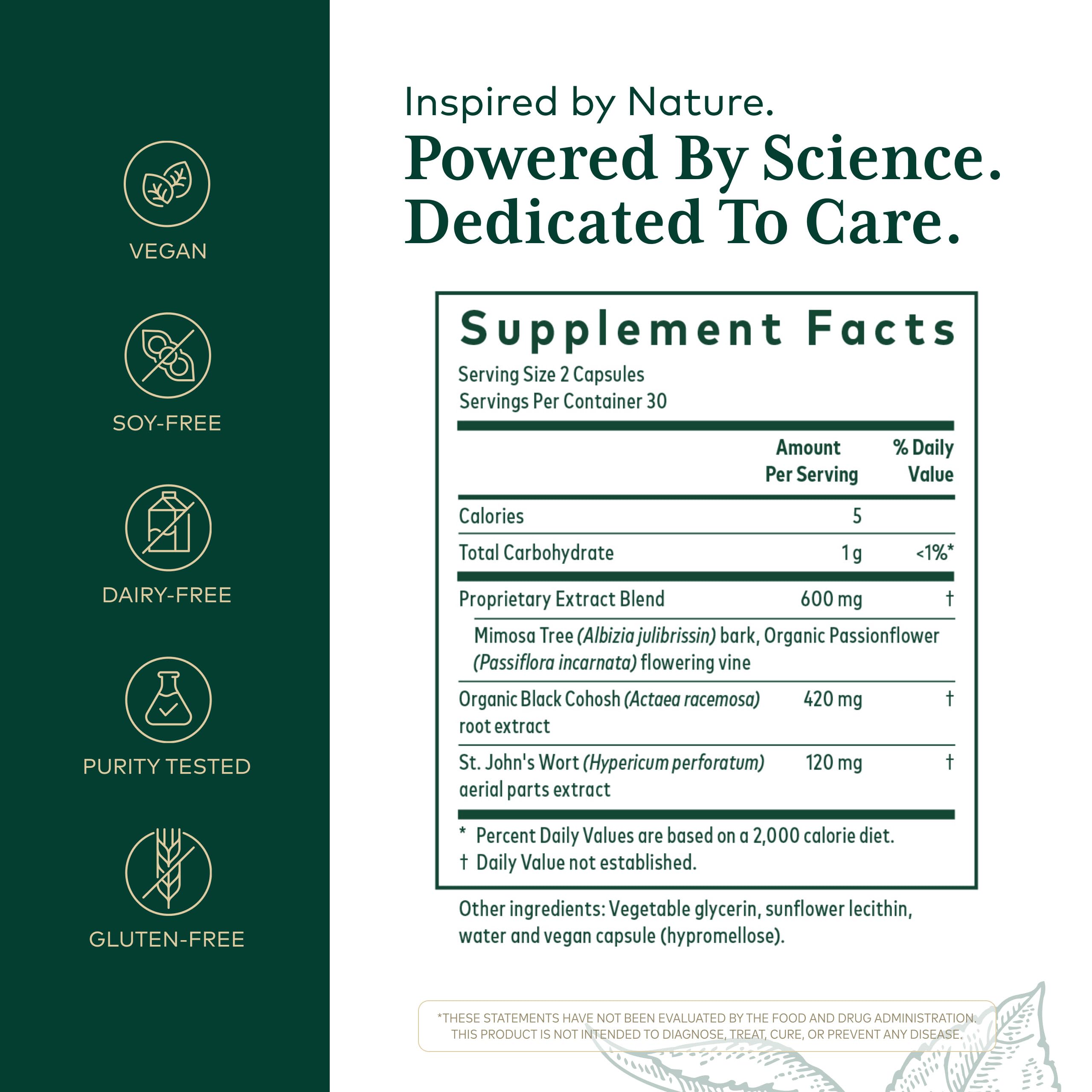 Gaia Herbs PRO PM capsules close-up highlighting vegan, plant-based formula